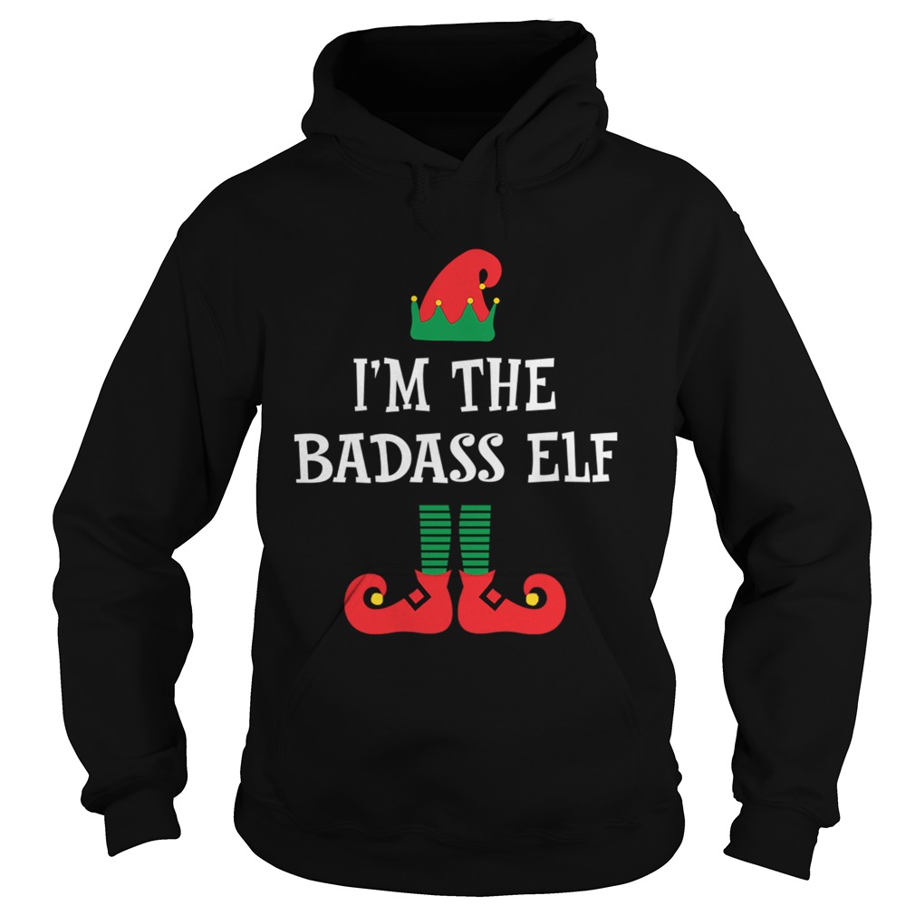 Im The Badass Elf Matching Family Group Christmas Hoodie