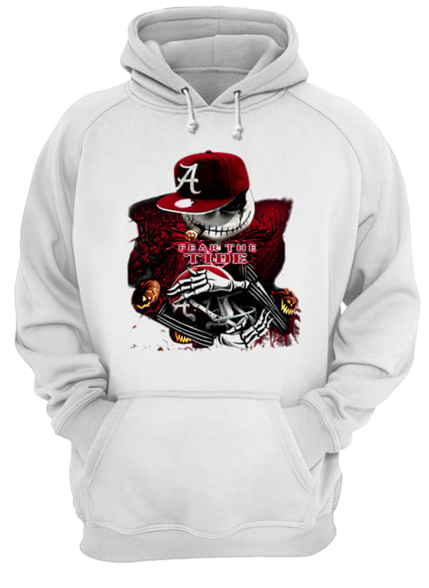 Jack Skellington Fear the Tide Alabama Crimson Tide Unisex Hoodie