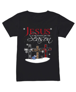 Jesus is the reason for the season christmas cross Eeyore  Classic Women's T-shirt