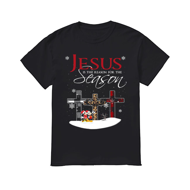 Jesus is the reason for the season christmas cross Mickey Mouse shirt