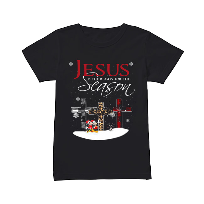 Jesus is the reason for the season christmas cross Mickey Mouse Classic Women's T-shirt