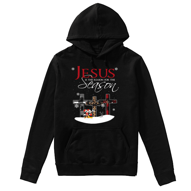 Jesus is the reason for the season christmas cross Mickey Mouse Unisex Hoodie