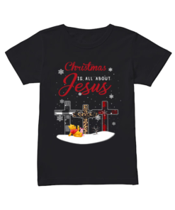 Jesus is the reason for the season christmas cross Pooh and Piglet  Classic Women's T-shirt