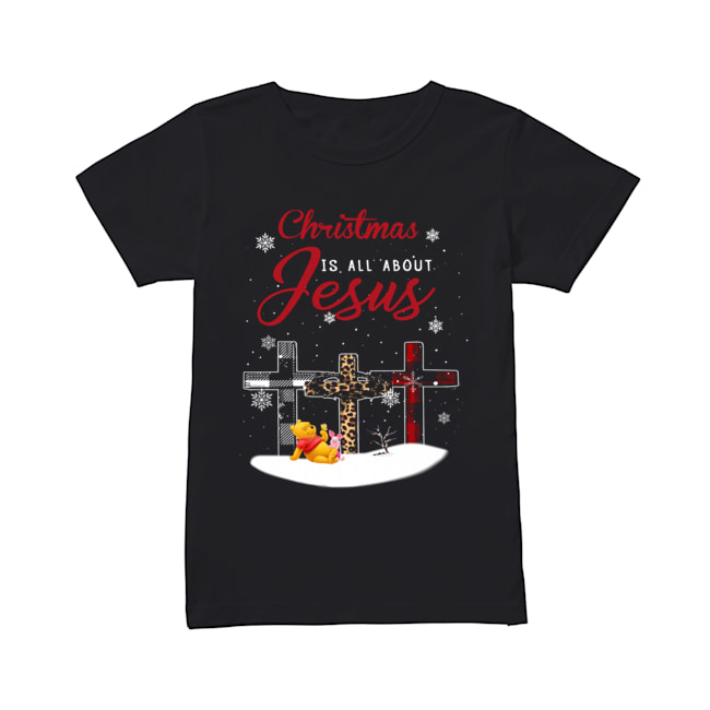 Jesus is the reason for the season christmas cross Pooh and Piglet Classic Women's T-shirt