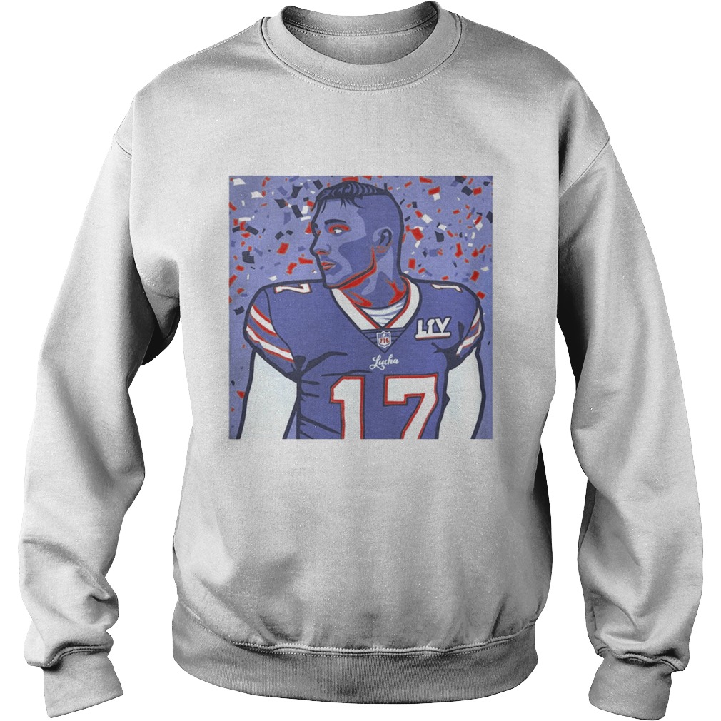 Josh Allen No17 Buffalo Bills Art Sweatshirt