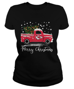 Kansas City Chiefs Truck Merry Christmas  Classic Ladies