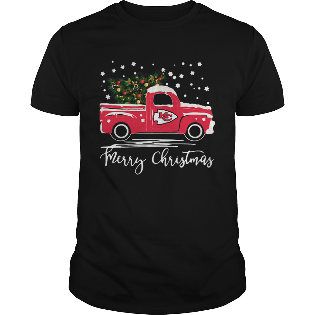 Kansas City Chiefs Truck Merry Christmas shirt