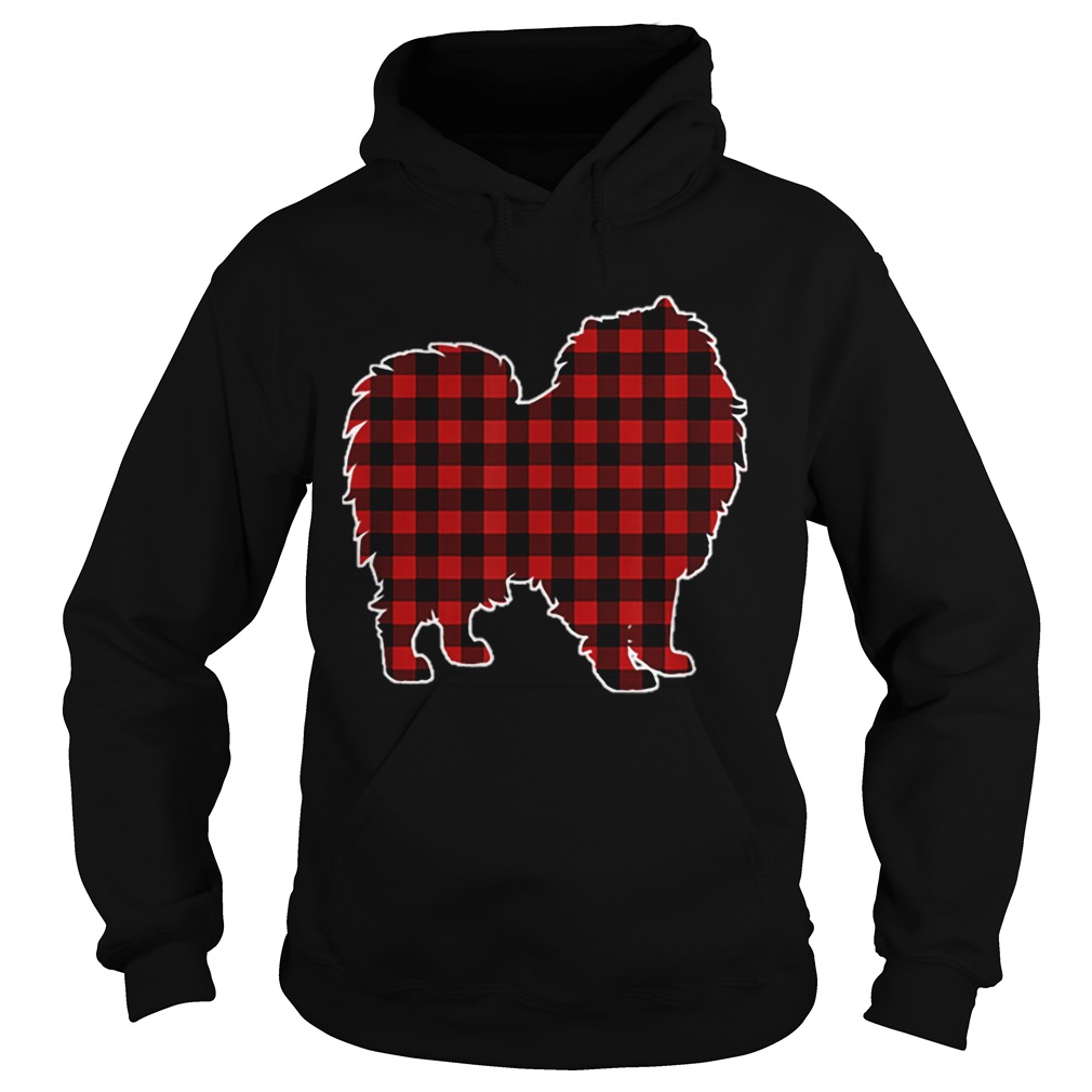 Keeshond Christmas Dog Buffalo Plaid Hoodie
