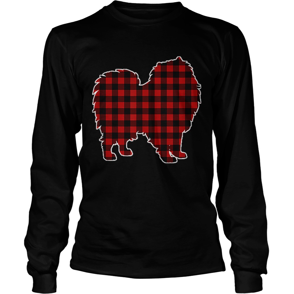 Keeshond Christmas Dog Buffalo Plaid LongSleeve