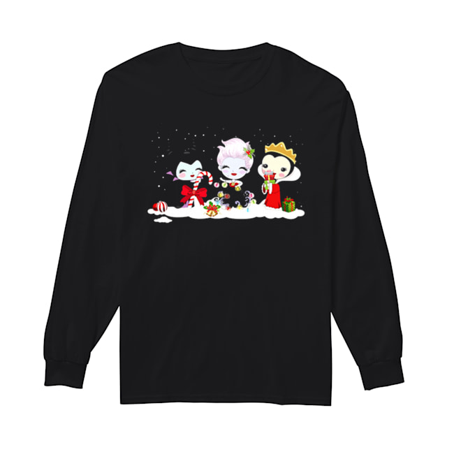 Maleficent Ursula Evil Queen Merry Christmas Long Sleeved T-shirt 