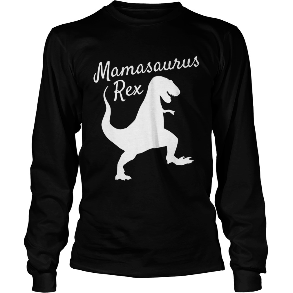 Mama Saurus Rex Family Dinosaur Christmas Pajamas LongSleeve