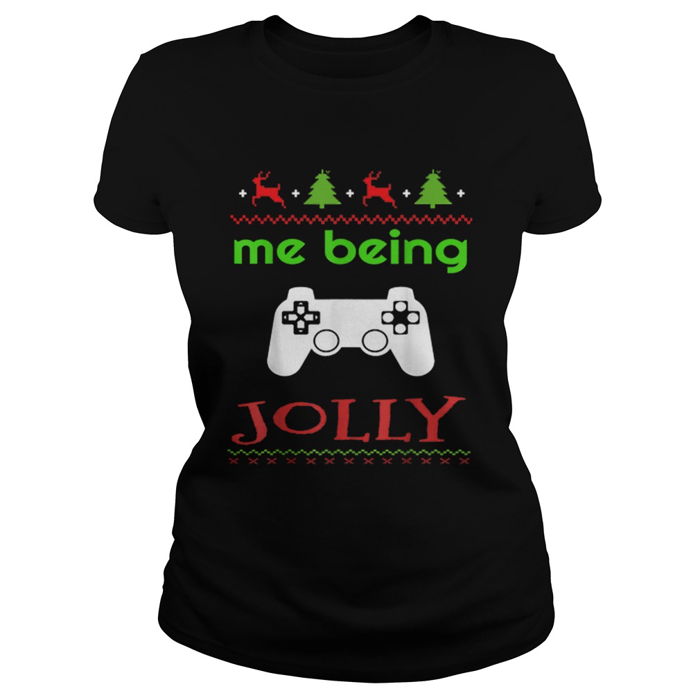 Me Being Jolly Xmas Nerd Pajama Funny Gamer Classic Ladies