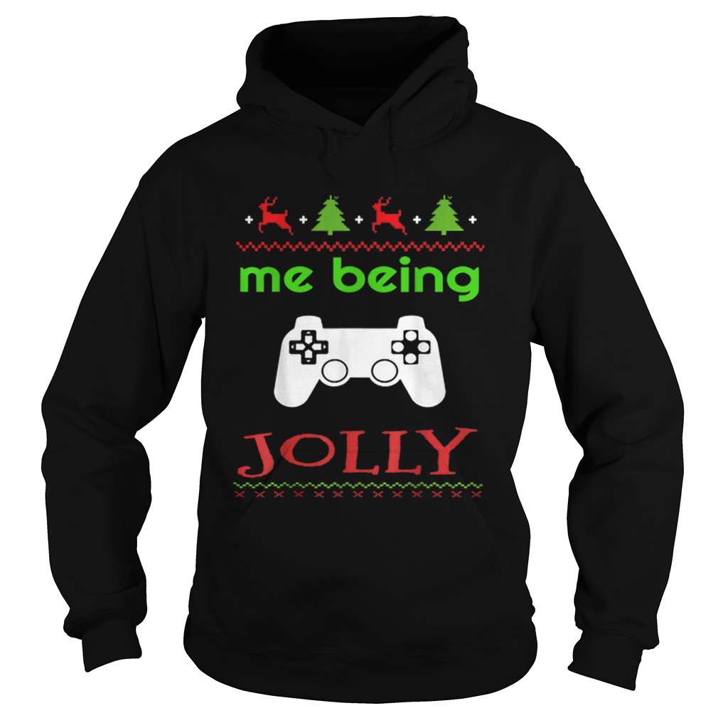 Me Being Jolly Xmas Nerd Pajama Funny Gamer Hoodie