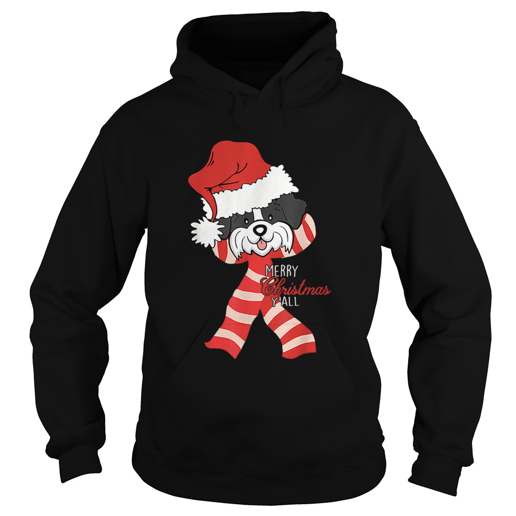 Merry Christmas Yall Santa Shih Tzu Dog Xmas lover gift Hoodie