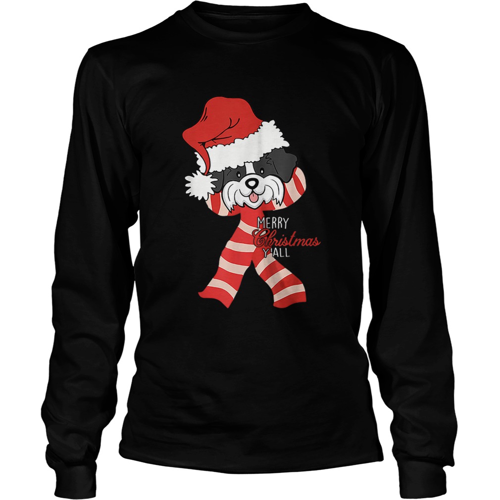 Merry Christmas Yall Santa Shih Tzu Dog Xmas lover gift LongSleeve