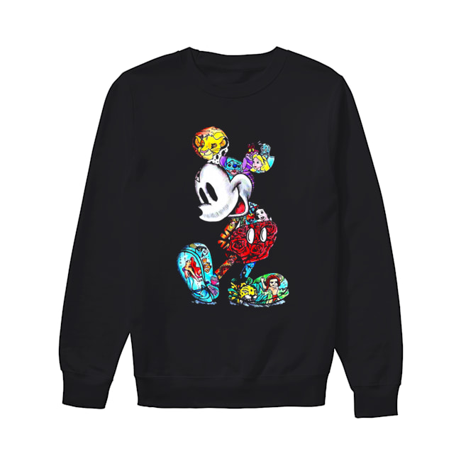 Mickey Mouse Tattoos Disney All Characters Unisex Sweatshirt