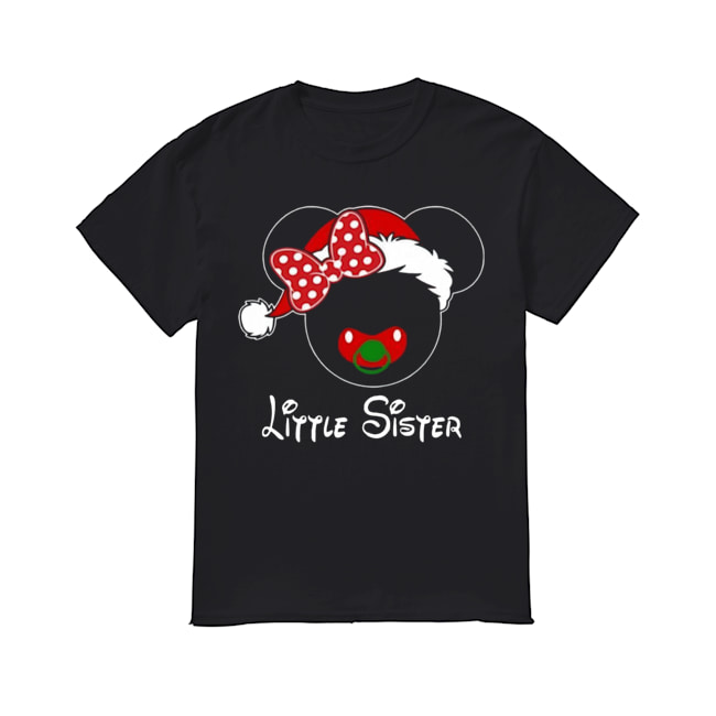Minnie Santa Claus Little Sister Family Christmas Toddler shirt