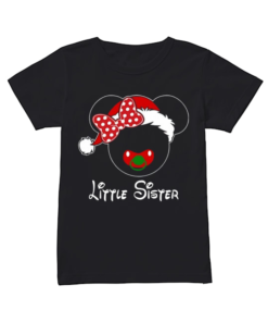 Minnie Santa Claus Little Sister Family Christmas Toddler  Classic Women's T-shirt