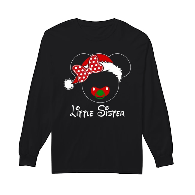 Minnie Santa Claus Little Sister Family Christmas Toddler Long Sleeved T-shirt 