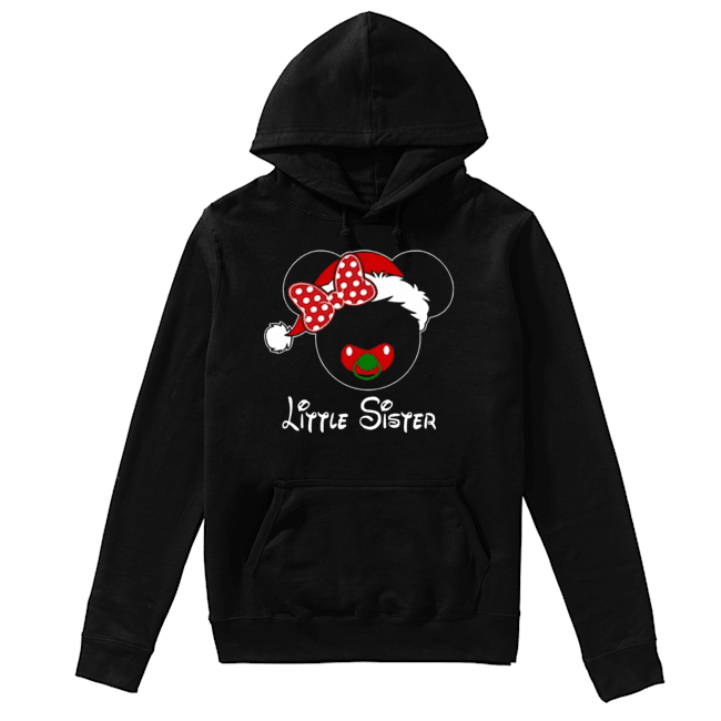 Minnie Santa Claus Little Sister Family Christmas Toddler Unisex Hoodie