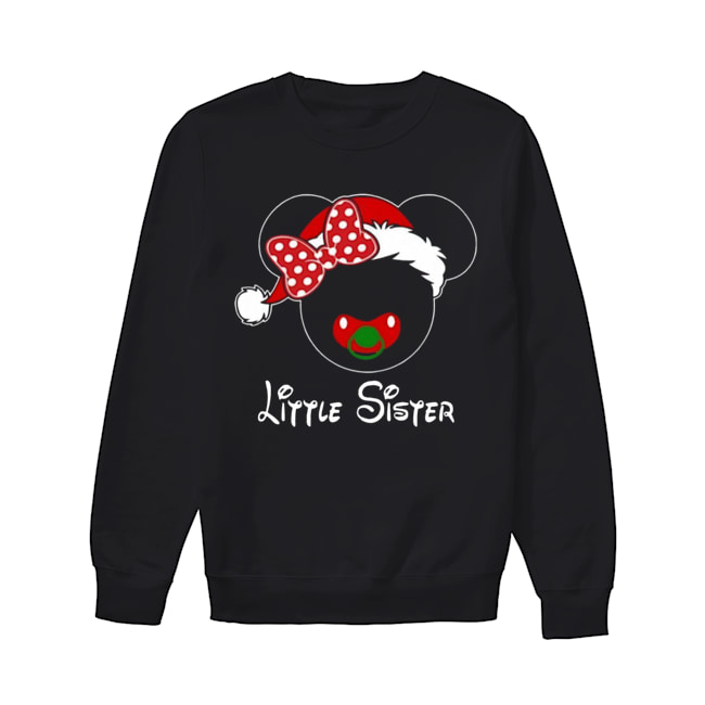 Minnie Santa Claus Little Sister Family Christmas Toddler Unisex Sweatshirt