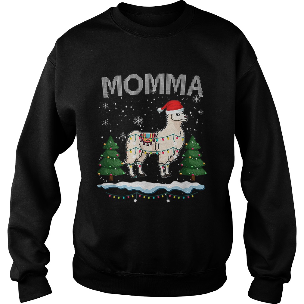 Momma Llama Christmas Funny Matching Family Pajama Gift Sweatshirt