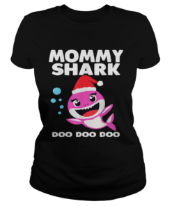 Mommy Shark Doo Doo Christmas Shirt for Family Pajamas  Classic Ladies