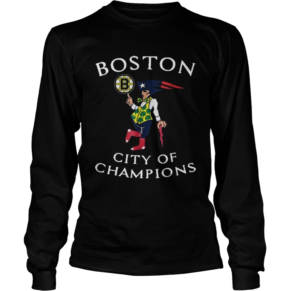 New England Patriots Boston Bruins city of Champions LongSleeve