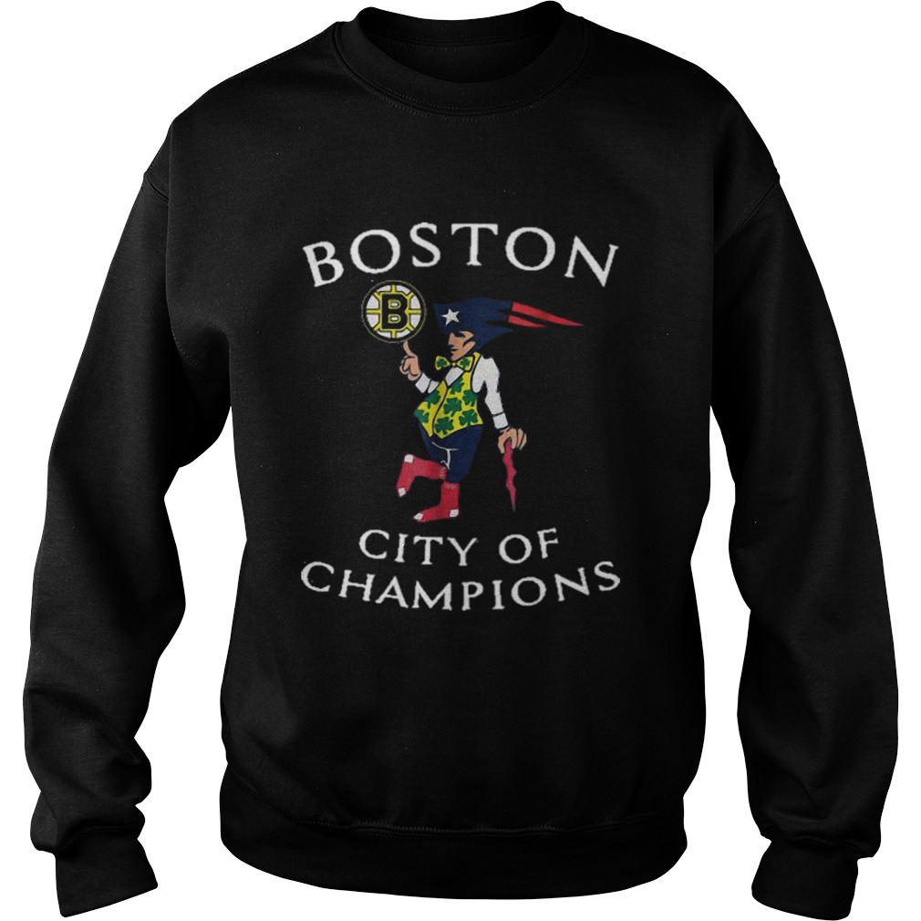 New England Patriots Boston Bruins city of Champions Sweatshirt