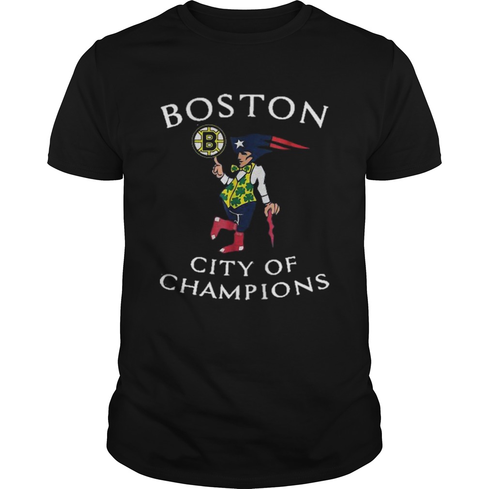New England Patriots Boston Bruins city of Champions shirt