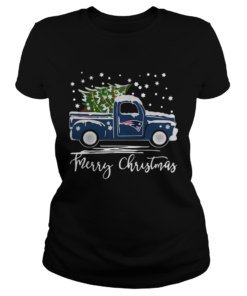 New England Patriots Pickup Truck Merry Christmas  Classic Ladies