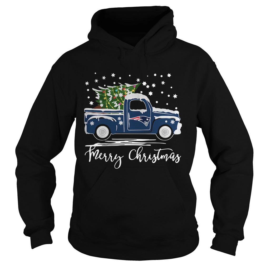 New England Patriots Pickup Truck Merry Christmas Hoodie