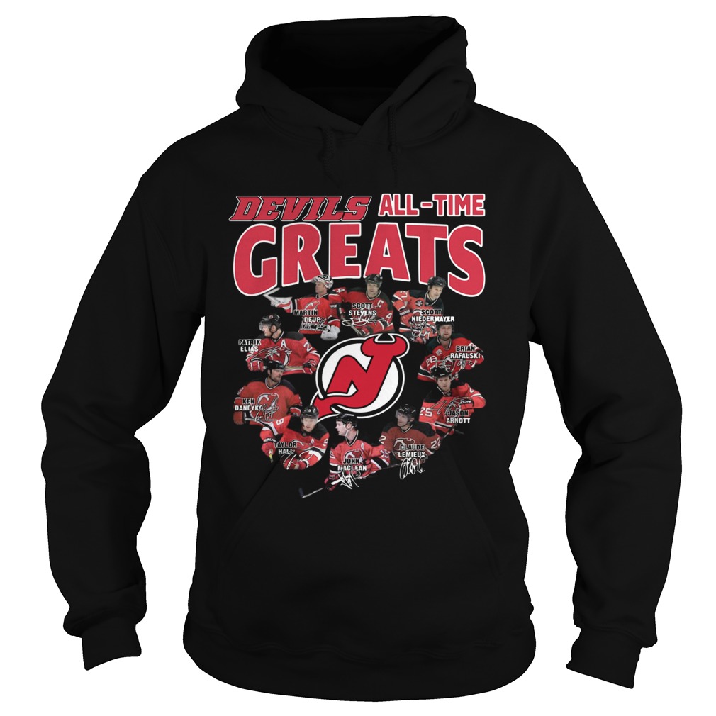 New Jersey Devils all time great players signatures Hoodie