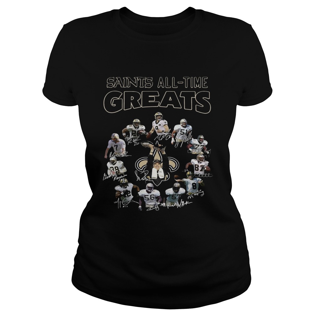 New Orleans Saints All Time Greats Players Signatures Classic Ladies