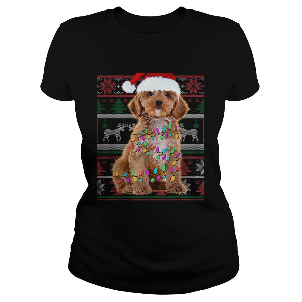 Nice Cockapoo Ugly Sweater Christmas Gift Classic Ladies