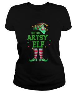Nice Family Matching Funny Christmas Group gift Im The Artsy Elf  Classic Ladies