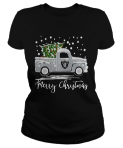 Oakland Raiders Truck Merry Christmas  Classic Ladies
