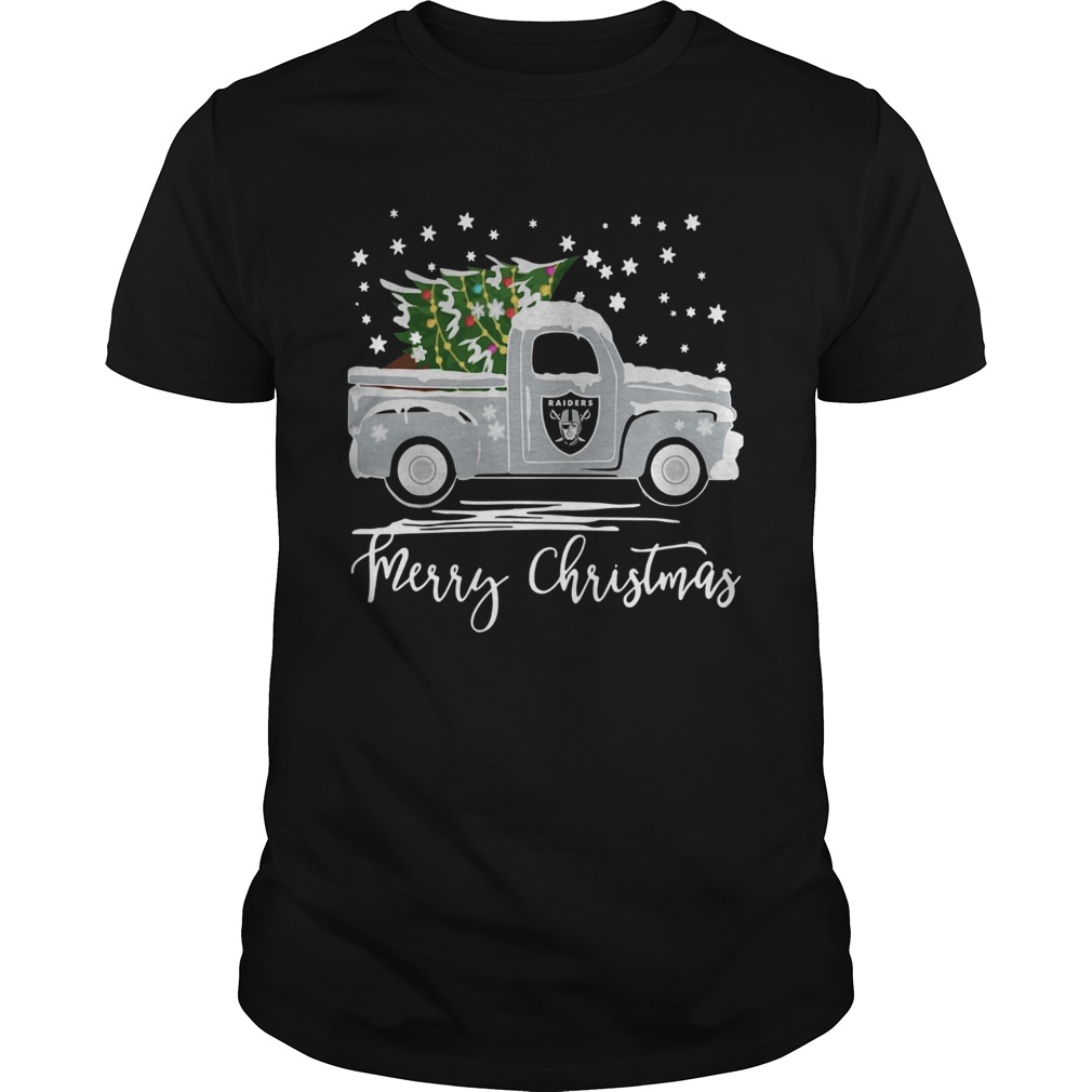 Oakland Raiders Truck Merry Christmas shirt