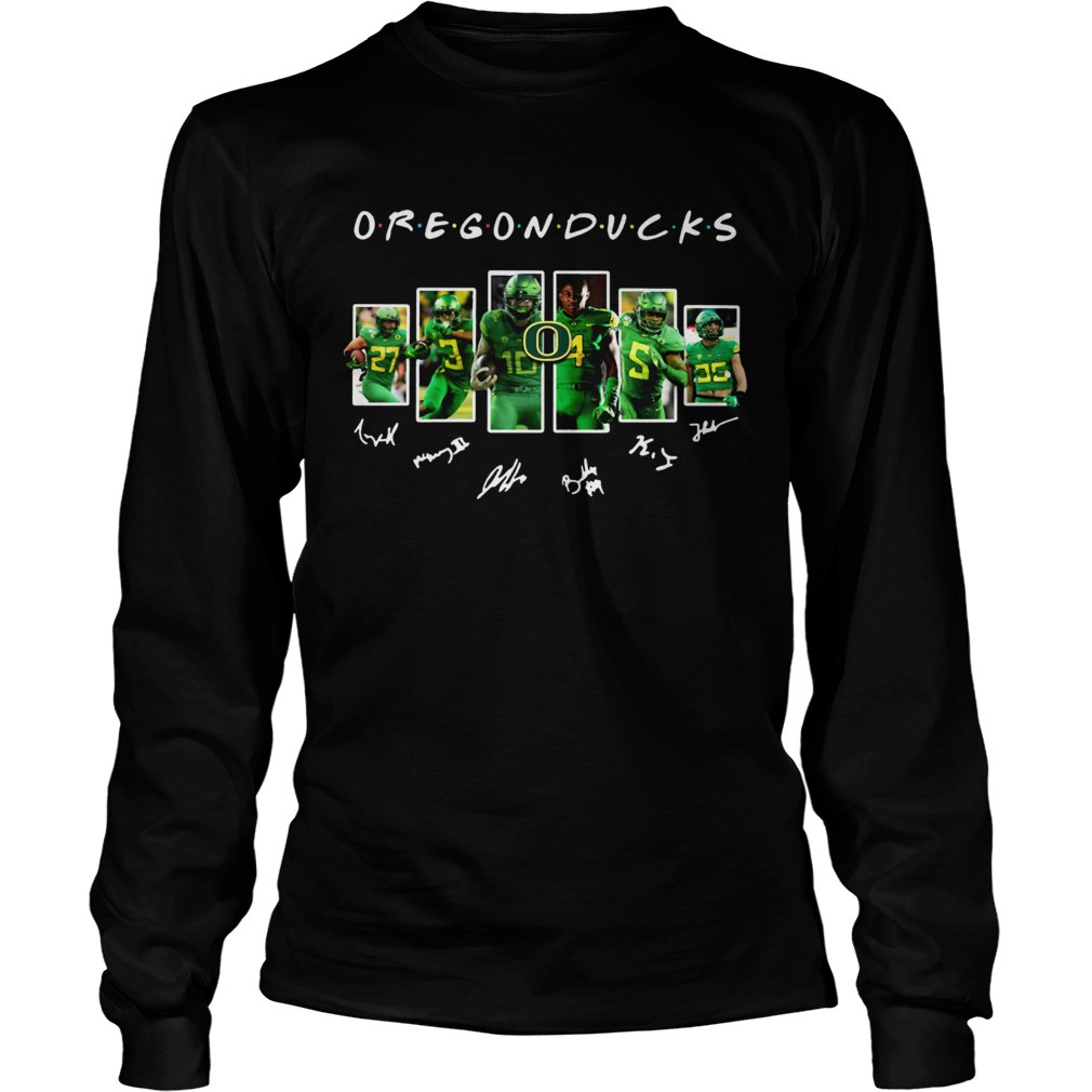 Oregon Ducks football Friends TV show Signatures LongSleeve