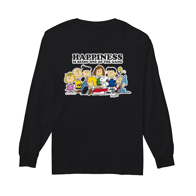 Peanuts Charlie Brown Snoopy Happiness is being one of the Gang Long Sleeved T-shirt 