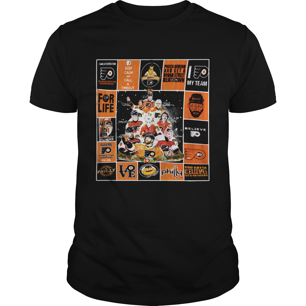 Philadelphia Flyers players Signatures Keep Calm And Call A Timeout Poster shirt