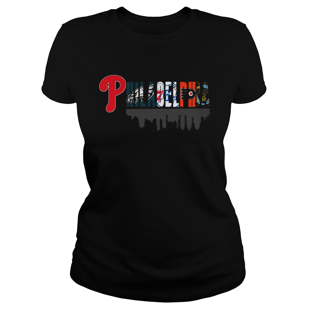 Philadelphia Sports Teams Phillies Eagles 76ers Flyers Classic Ladies
