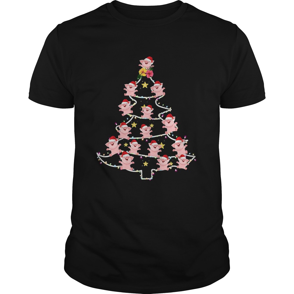Pigs Santa Christmas Tree shirt