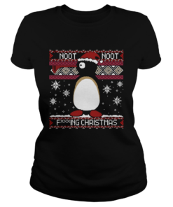 Pingu Noot Noot fucking ugly Christmas  Classic Ladies