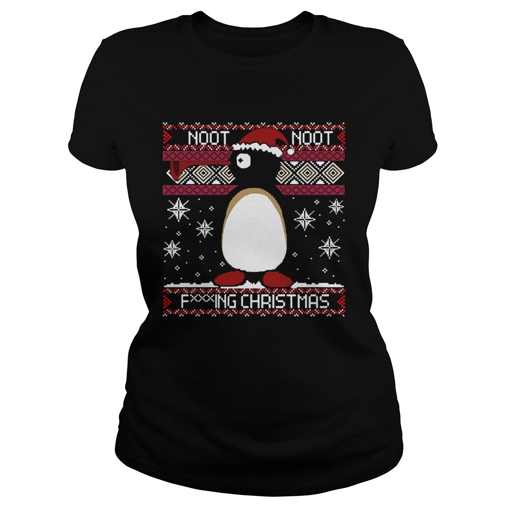 Pingu Noot Noot fucking ugly Christmas Classic Ladies