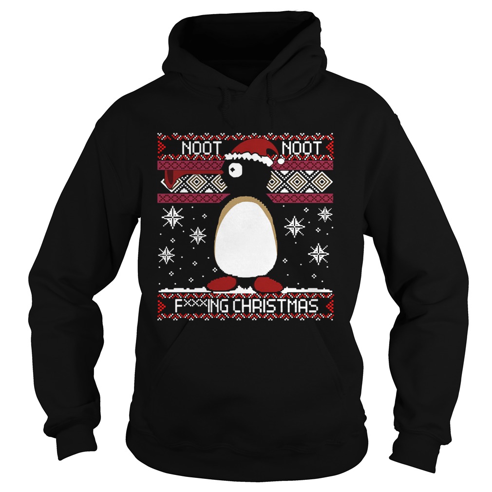 Pingu Noot Noot fucking ugly Christmas Hoodie