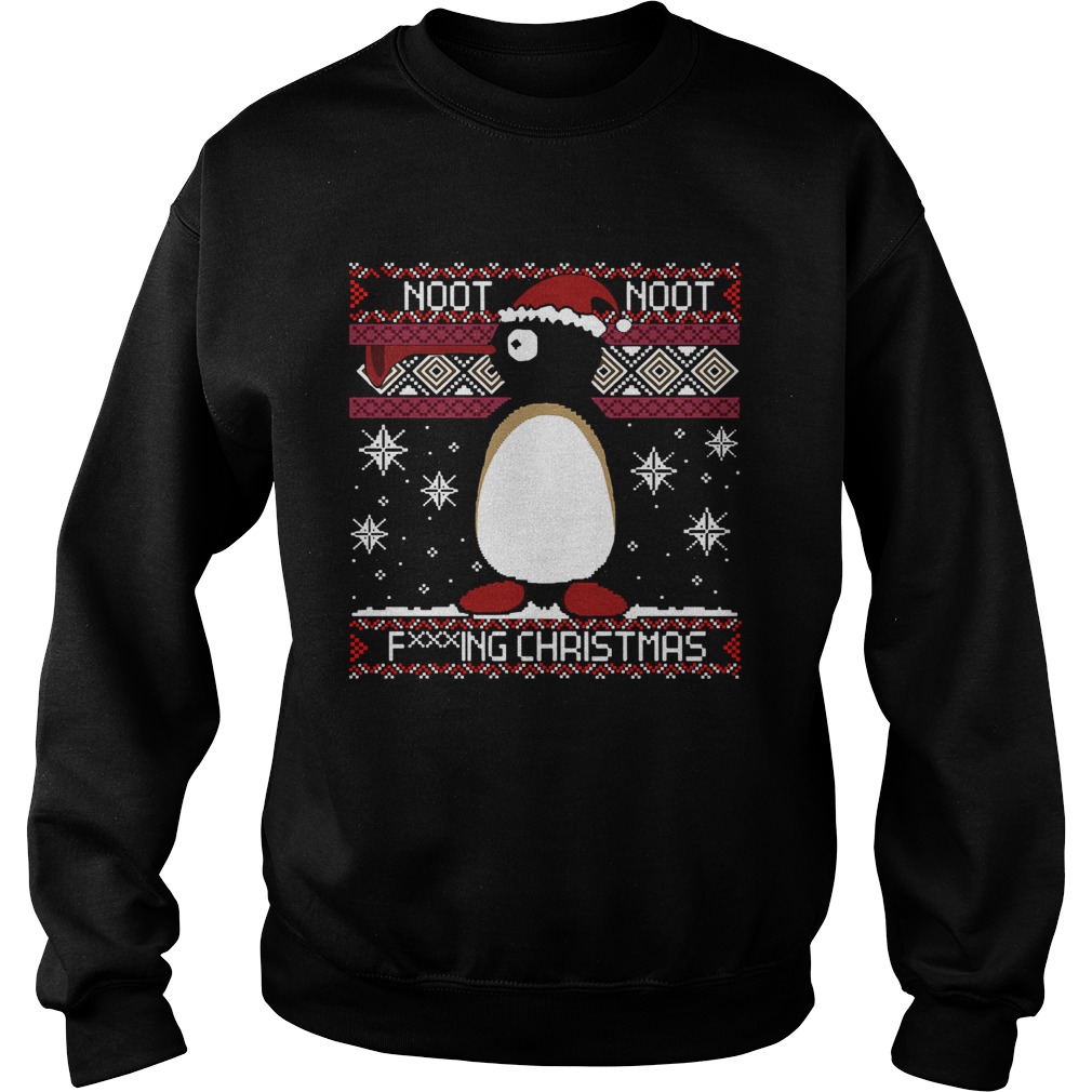 Pingu Noot Noot fucking ugly Christmas Sweatshirt