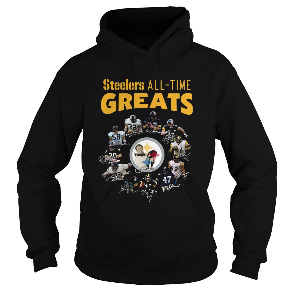 Pittsburgh Steelers AllTime Greats Players Signatures Hoodie