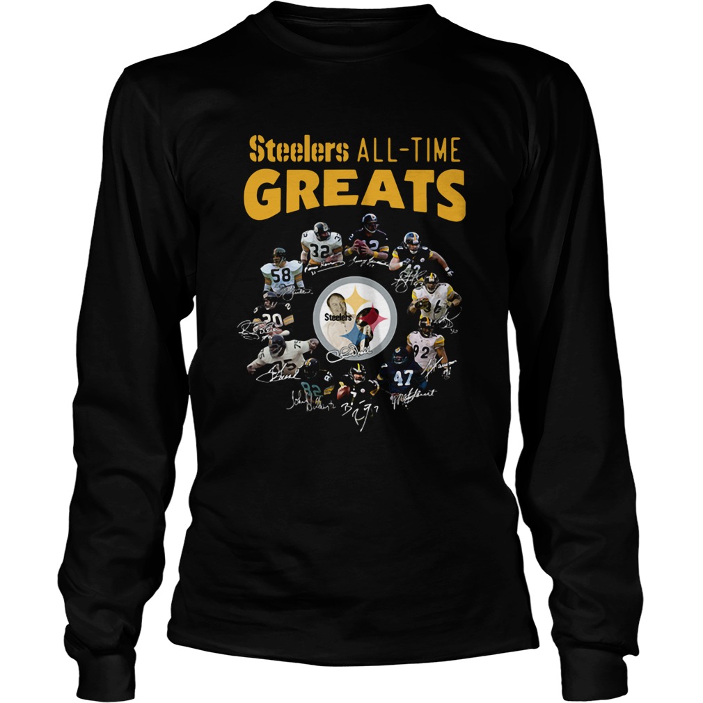 Pittsburgh Steelers AllTime Greats Players Signatures LongSleeve
