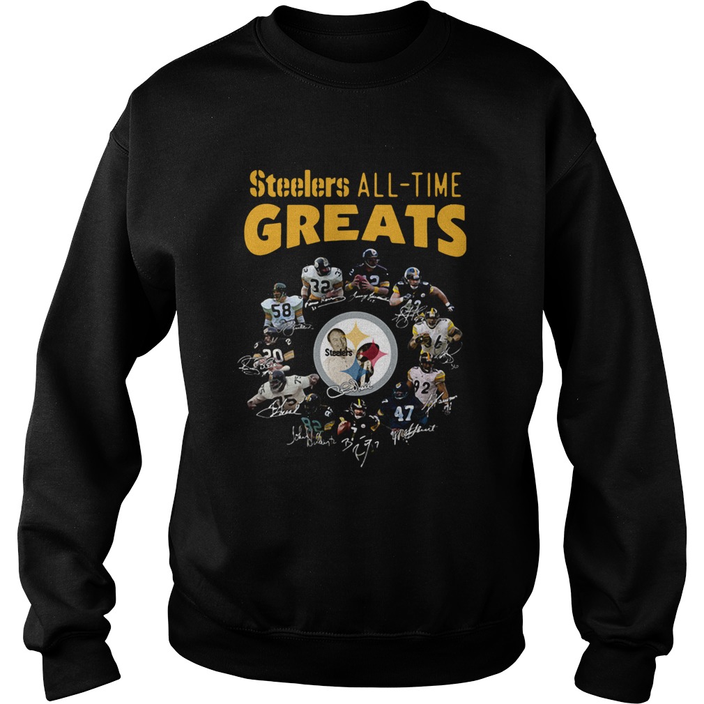 Pittsburgh Steelers AllTime Greats Players Signatures Sweatshirt